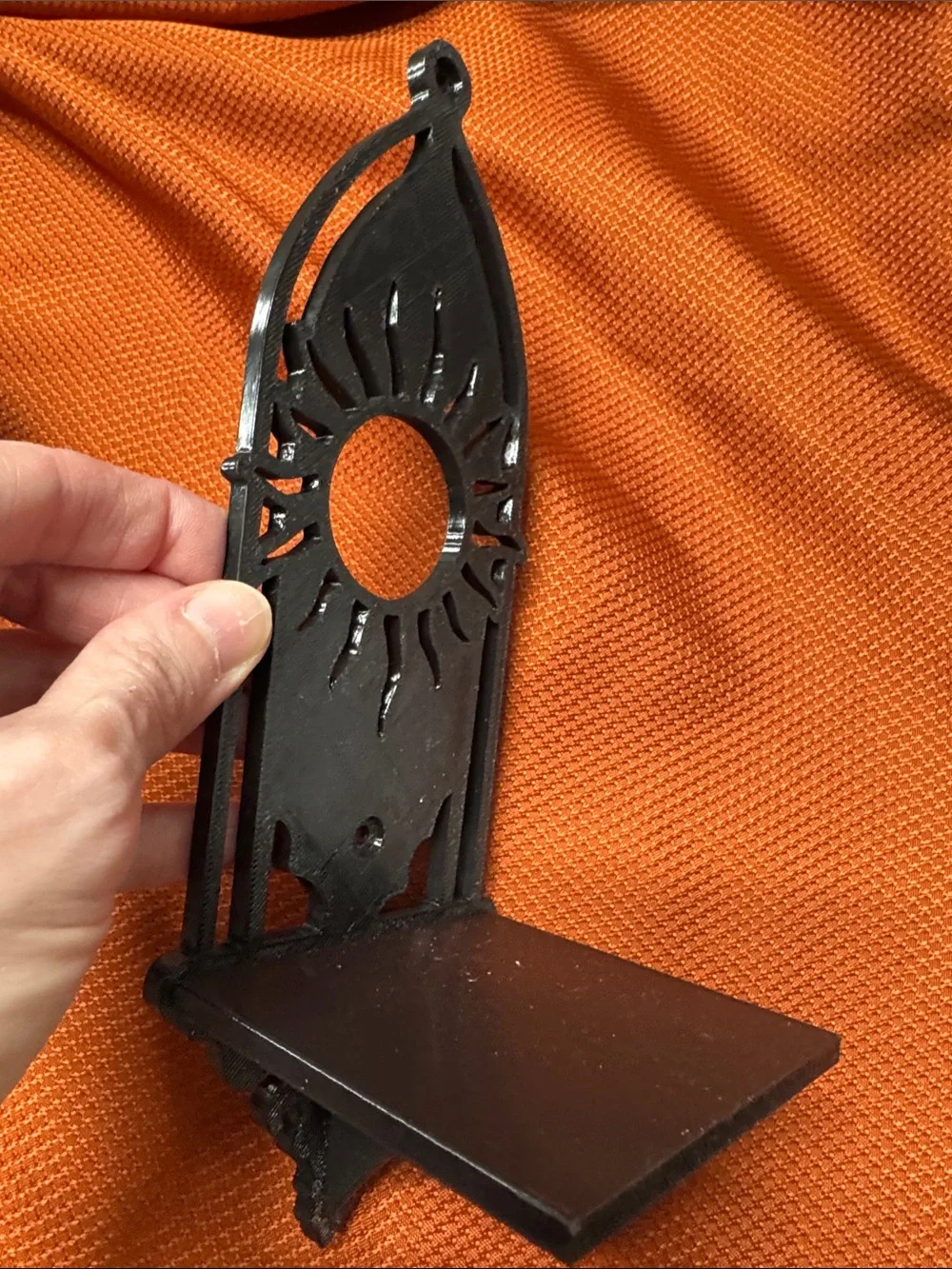 Pair 3D printed Black Sun and Moon Wall Sconces
